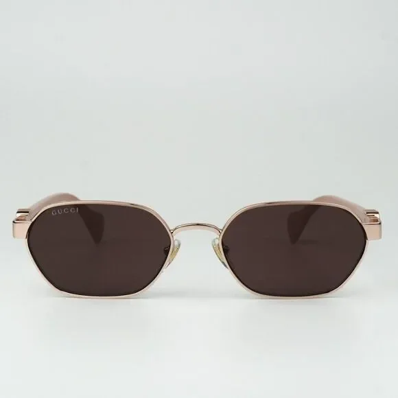 NEW Gucci GG1593S 003 Gold Pink Violet Geometric Unisex Sunglasses GG 1593S - Picture 6 of 12